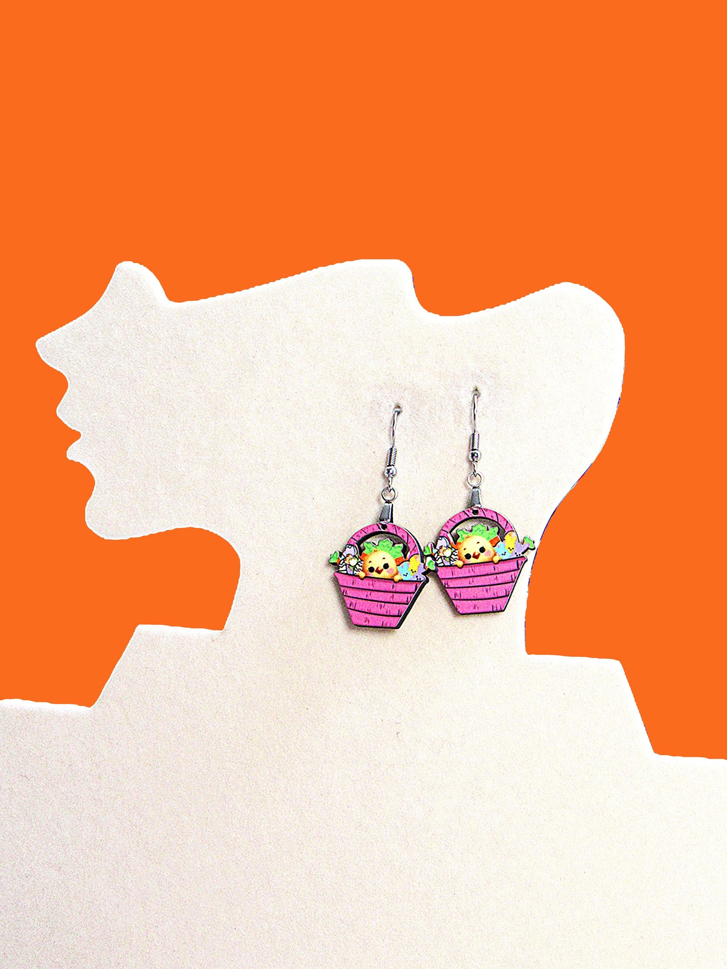 Basket Shaped Sublimated Earrings