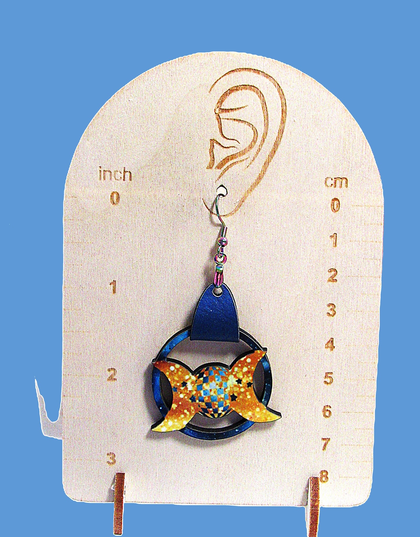 Round Celestial Shaped Sublimated Earrings 1.5 inch