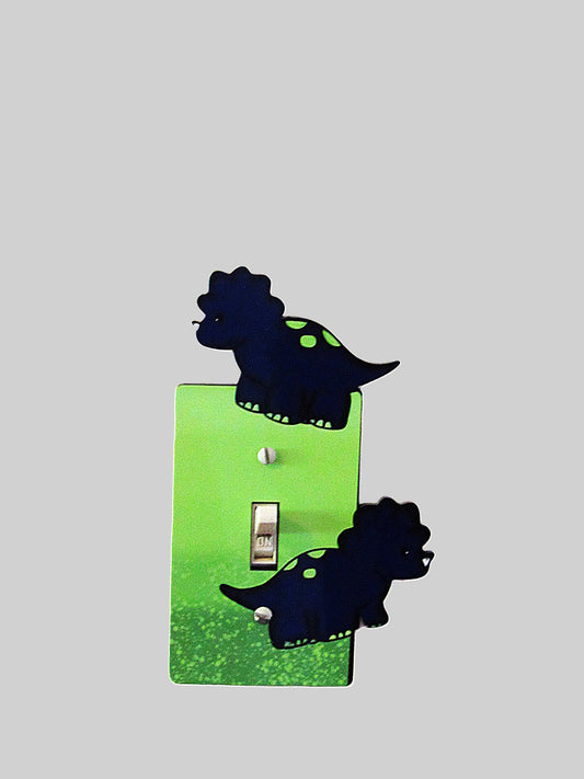 Dinosaur Shaped Sublimated Light Switch Plate