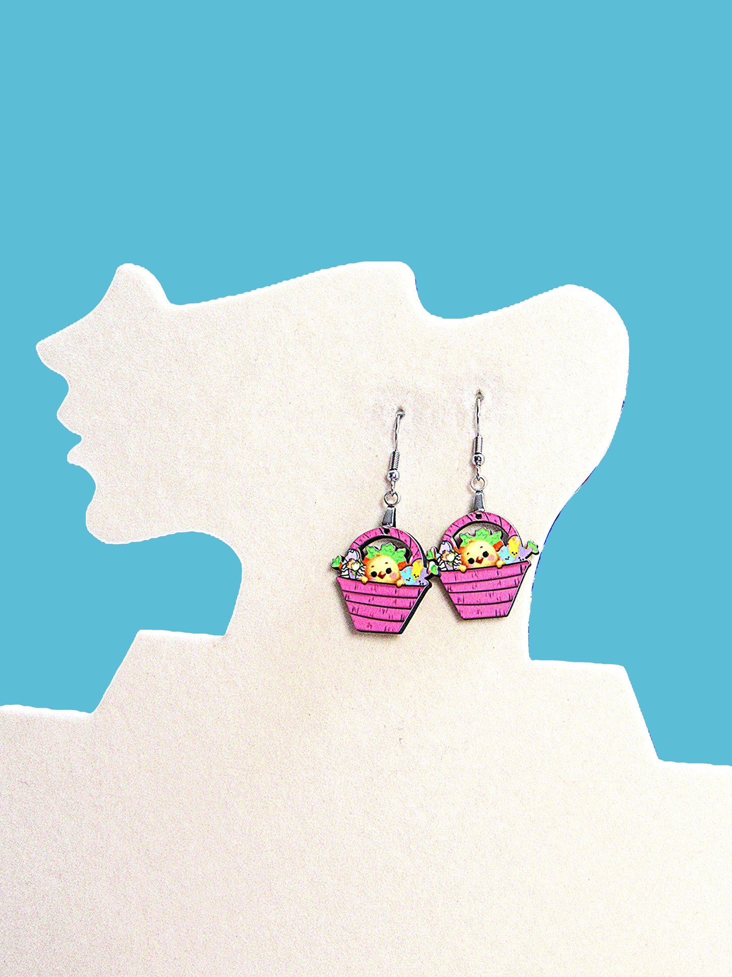 Basket Shaped Sublimated Earrings