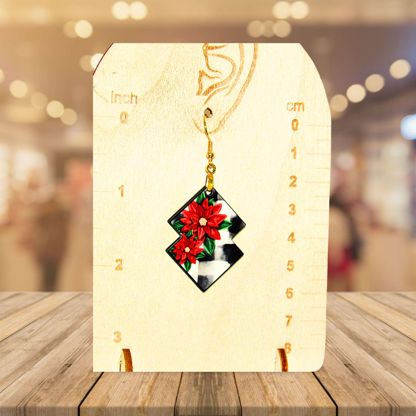 Double Boho Shaped Sublimated Earrings