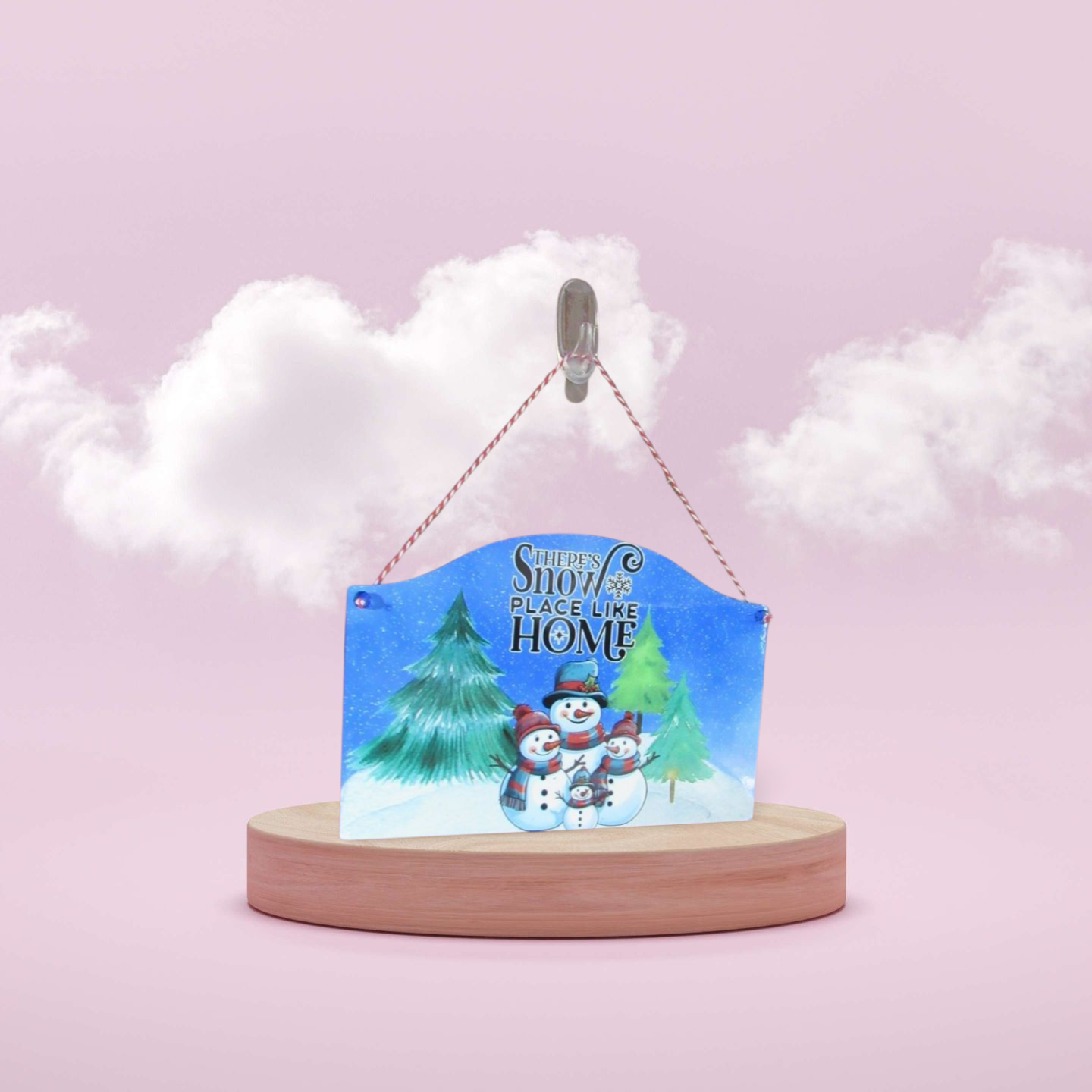 Rounded Top Shaped Sublimated Door Hanger