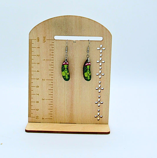 MDF-Pickle Shaped Sublimated Earrings 1 inch