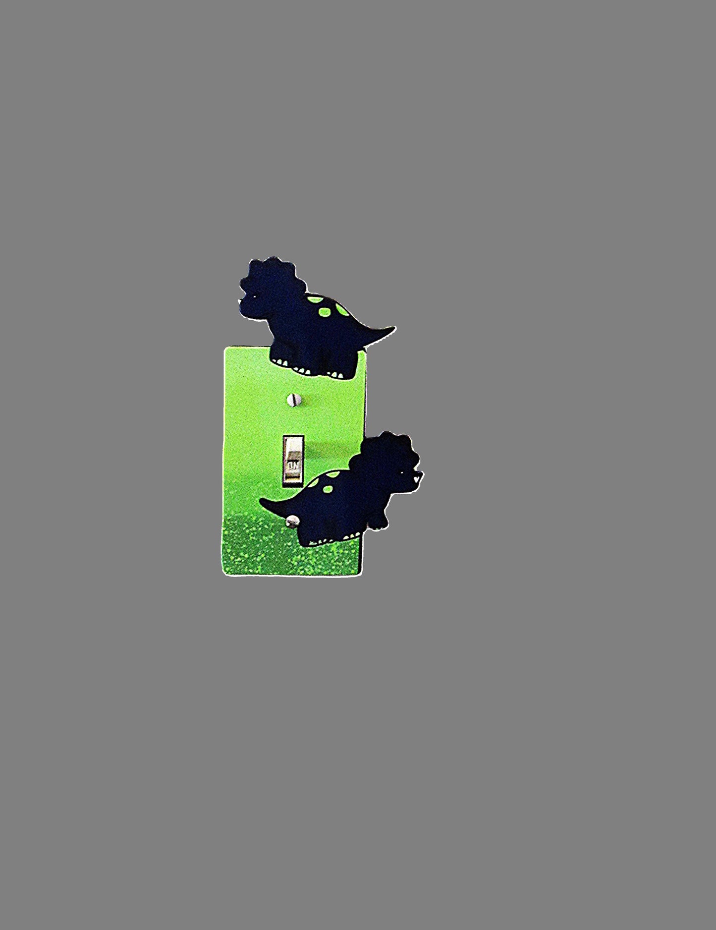 Dinosaur Shaped Sublimated Light Switch Plate