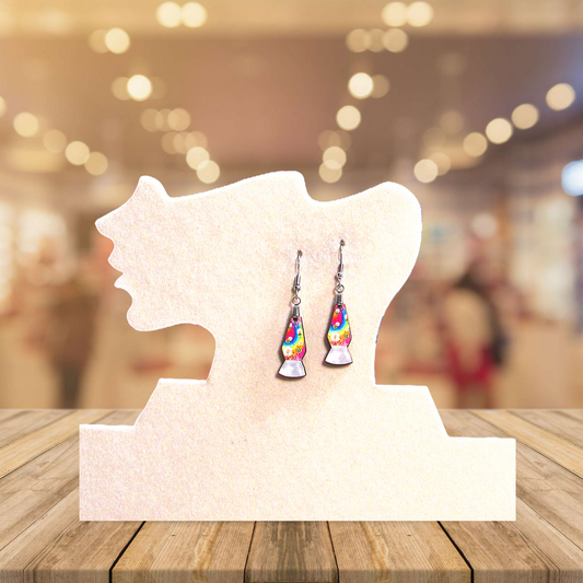 Lava Lamp Shaped Sublimented Earring