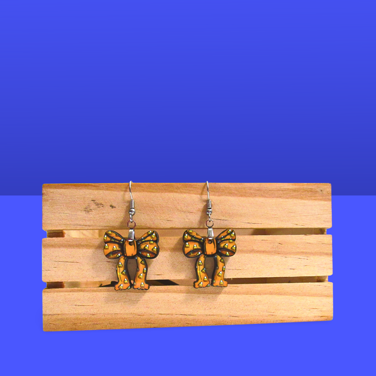 Christmas Bow Shaped Sublimated Earrings 1 inch