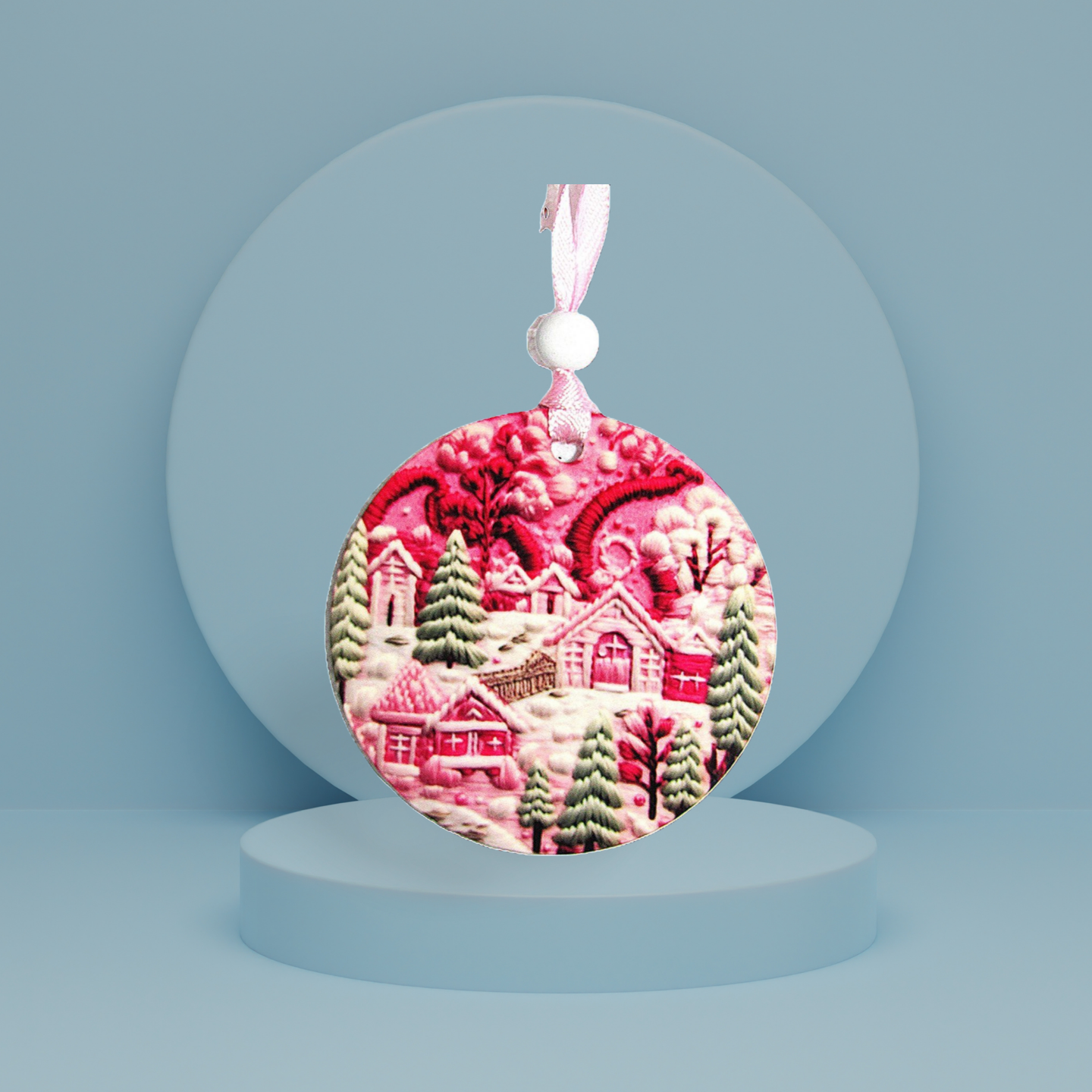 Round Shaped Sublimated Ornament