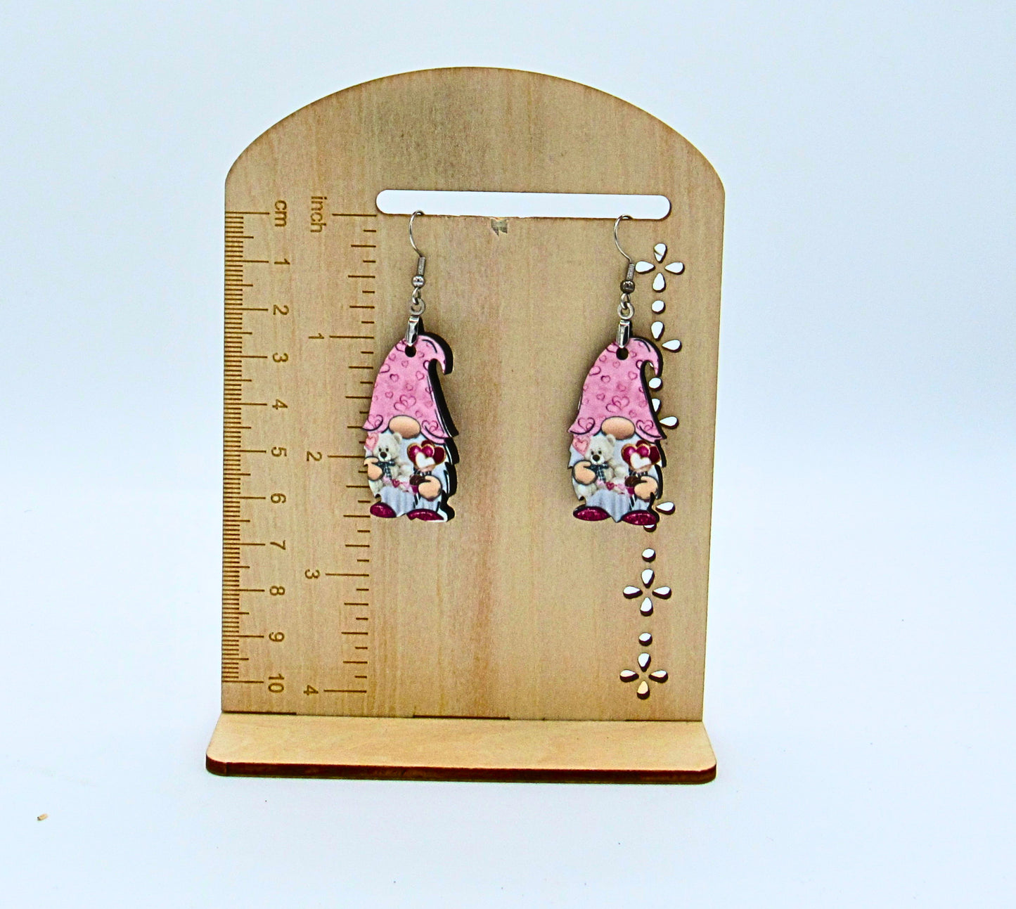 MDF-Gnome Shaped Sublimated Earring 1.5 inch