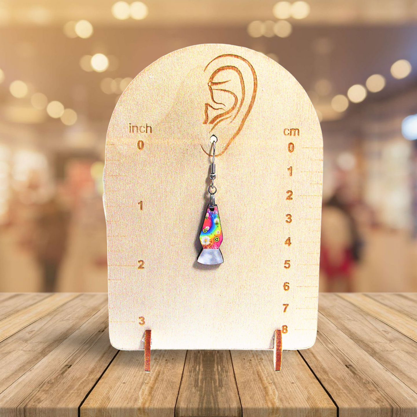 Lava Lamp Shaped Sublimented Earring