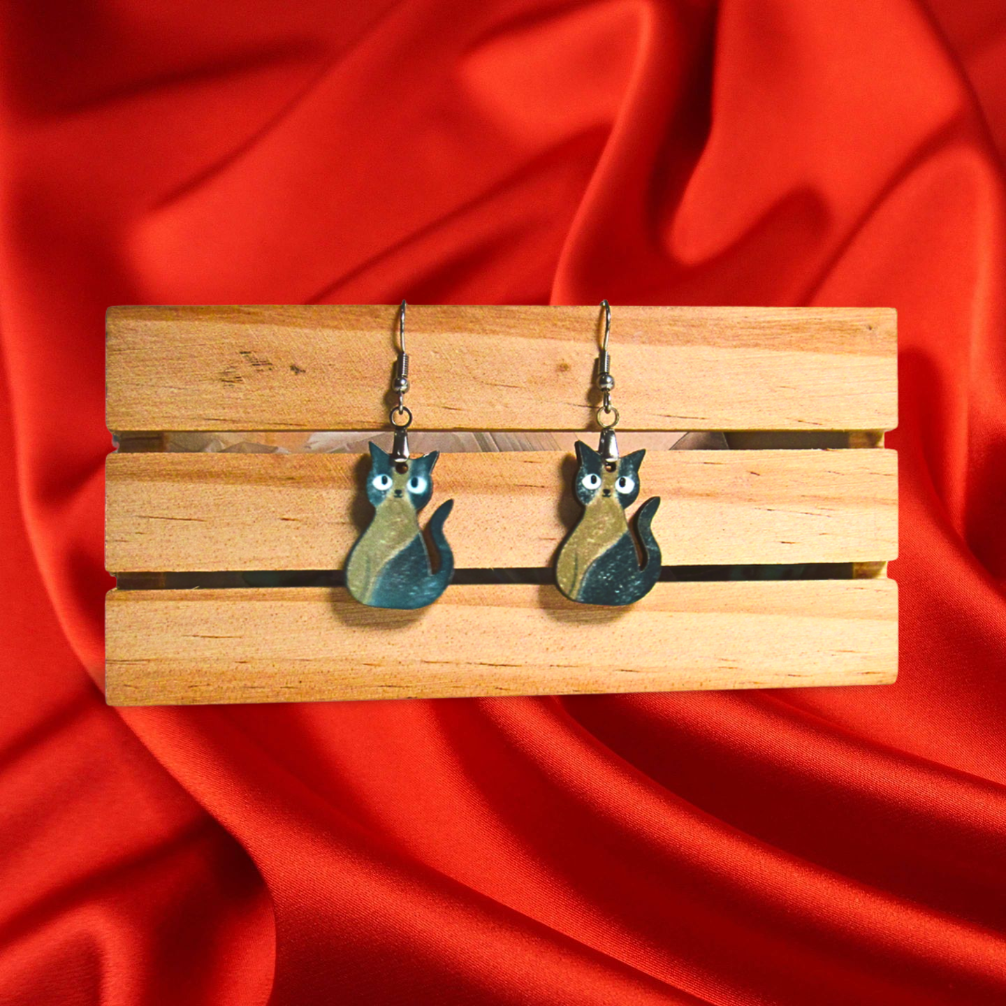 Cat Shaped Sublimated Earrings 1 inch