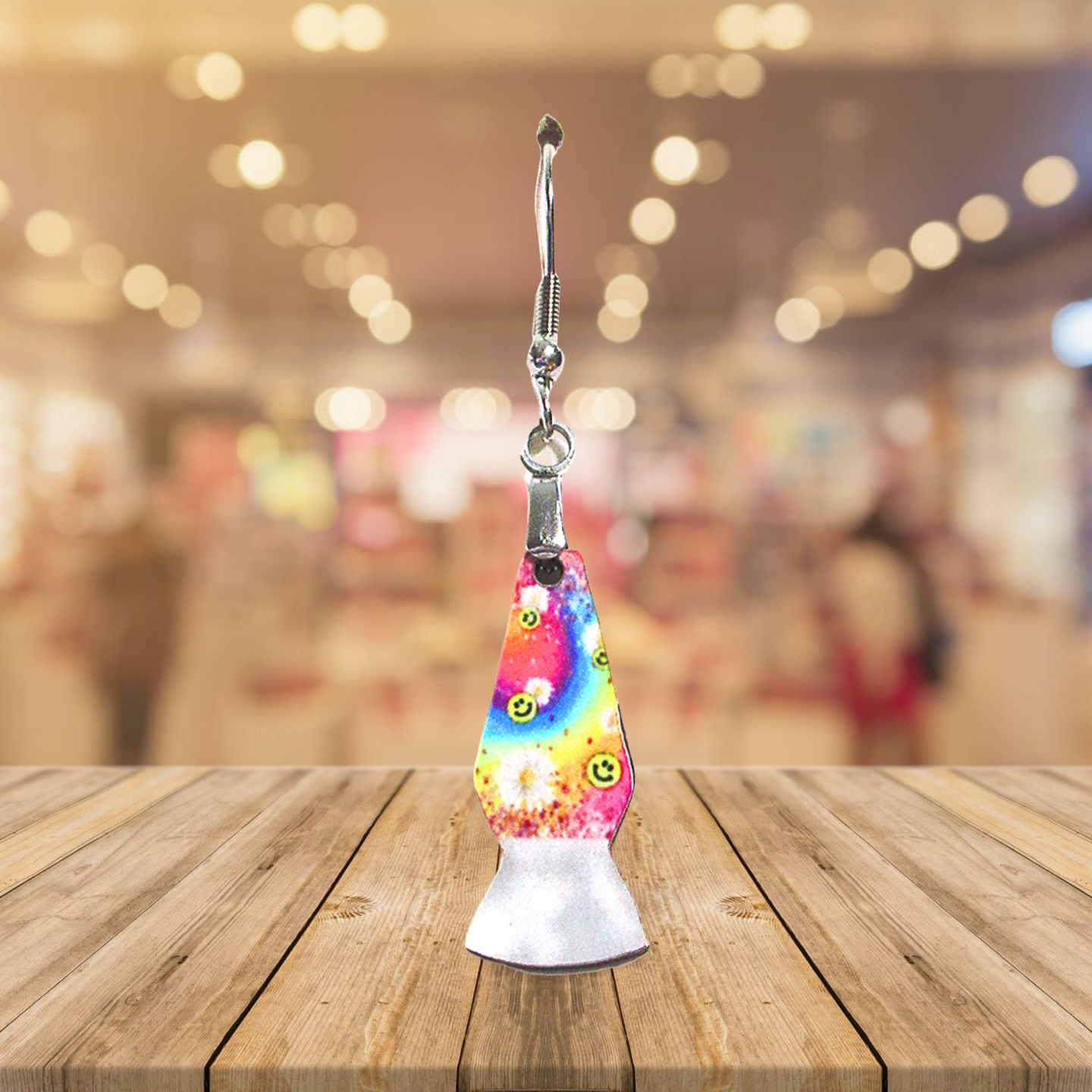 Lava Lamp Shaped Sublimented Earring