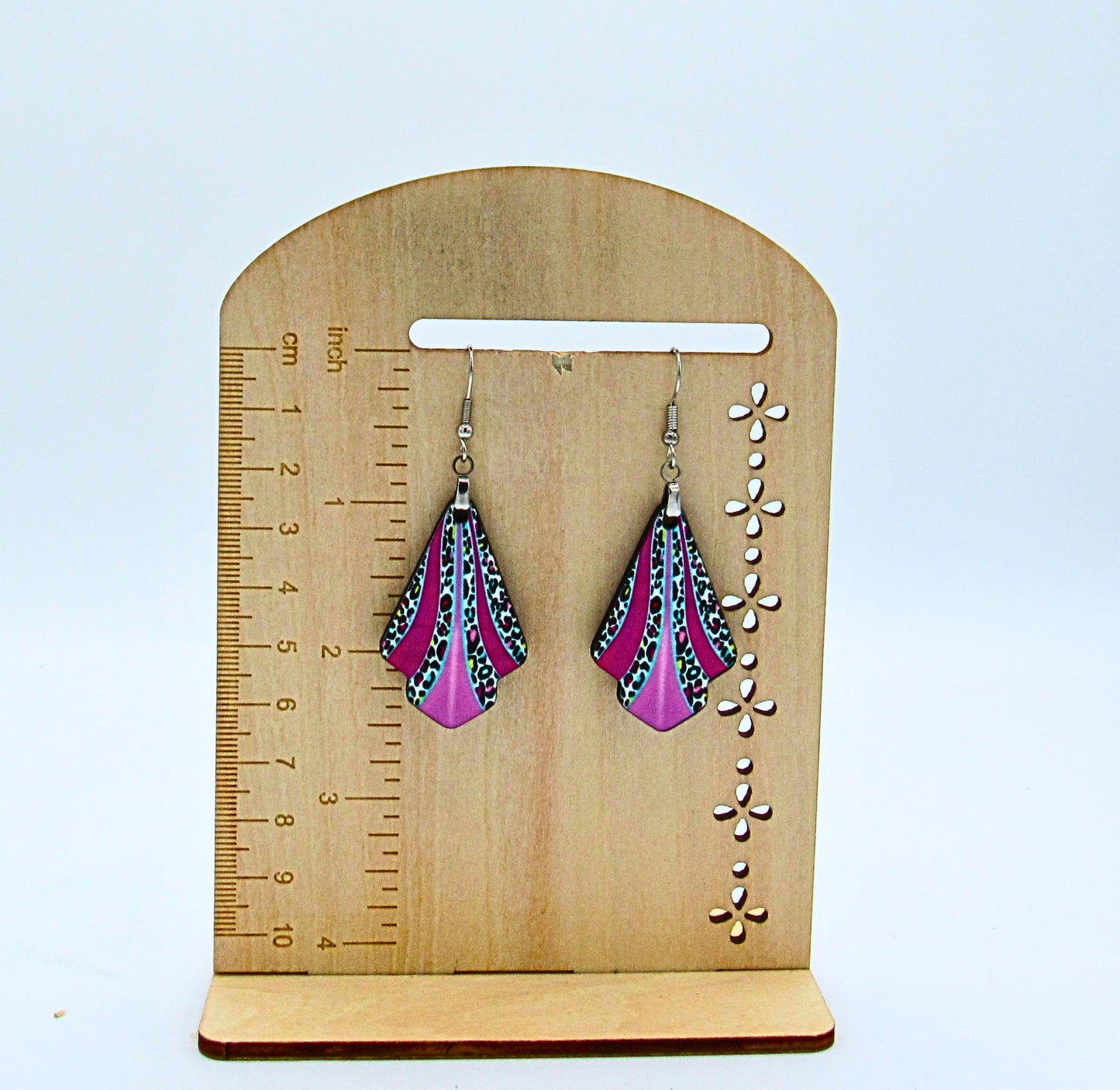MDF-Fan Shaped Sublimated Earrings 1.5 inch