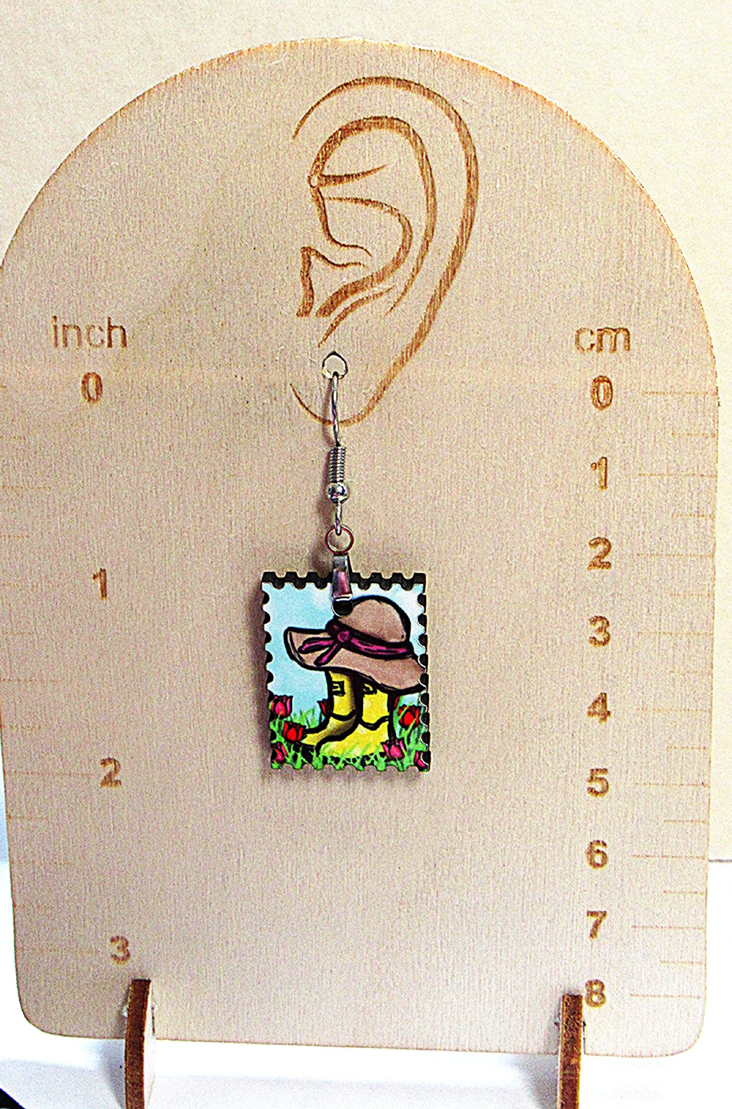 Stamp Shaped Sublimated Earrings 1 inch