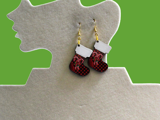 Stocking Shaped Sublimated Earring