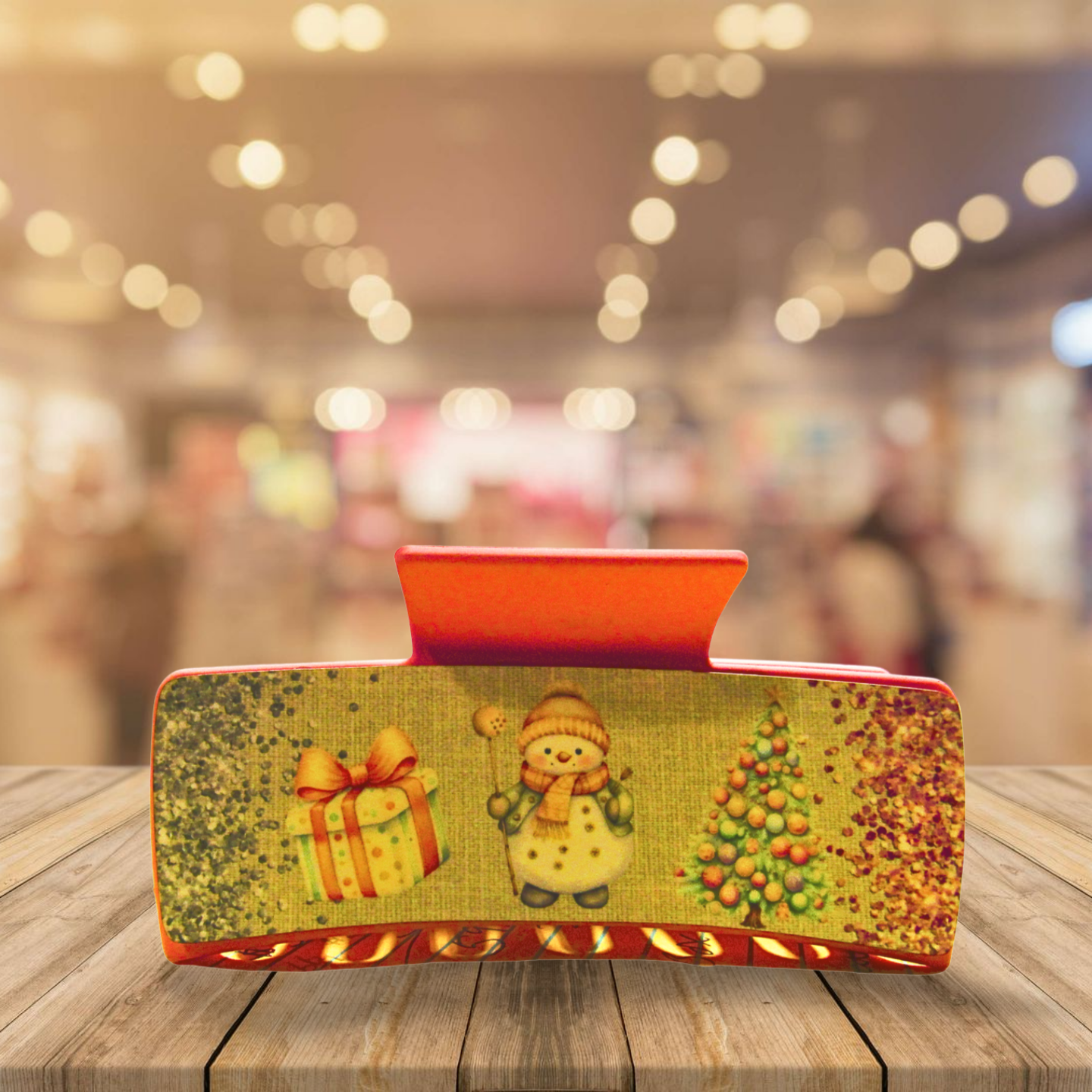 Snoman Themed Sublimated Hair Clip Large