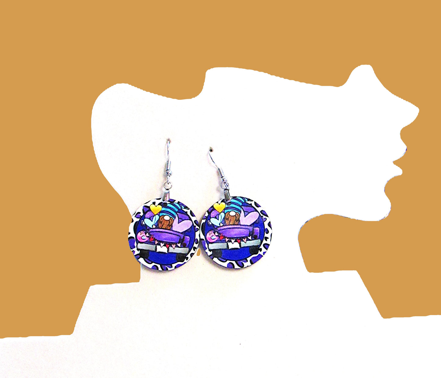Round Shaped Sublimated 1 inch Earrings