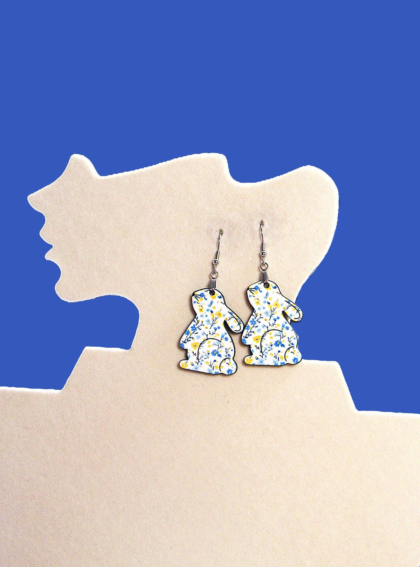 Bunny Shaped Sublimated Earrings