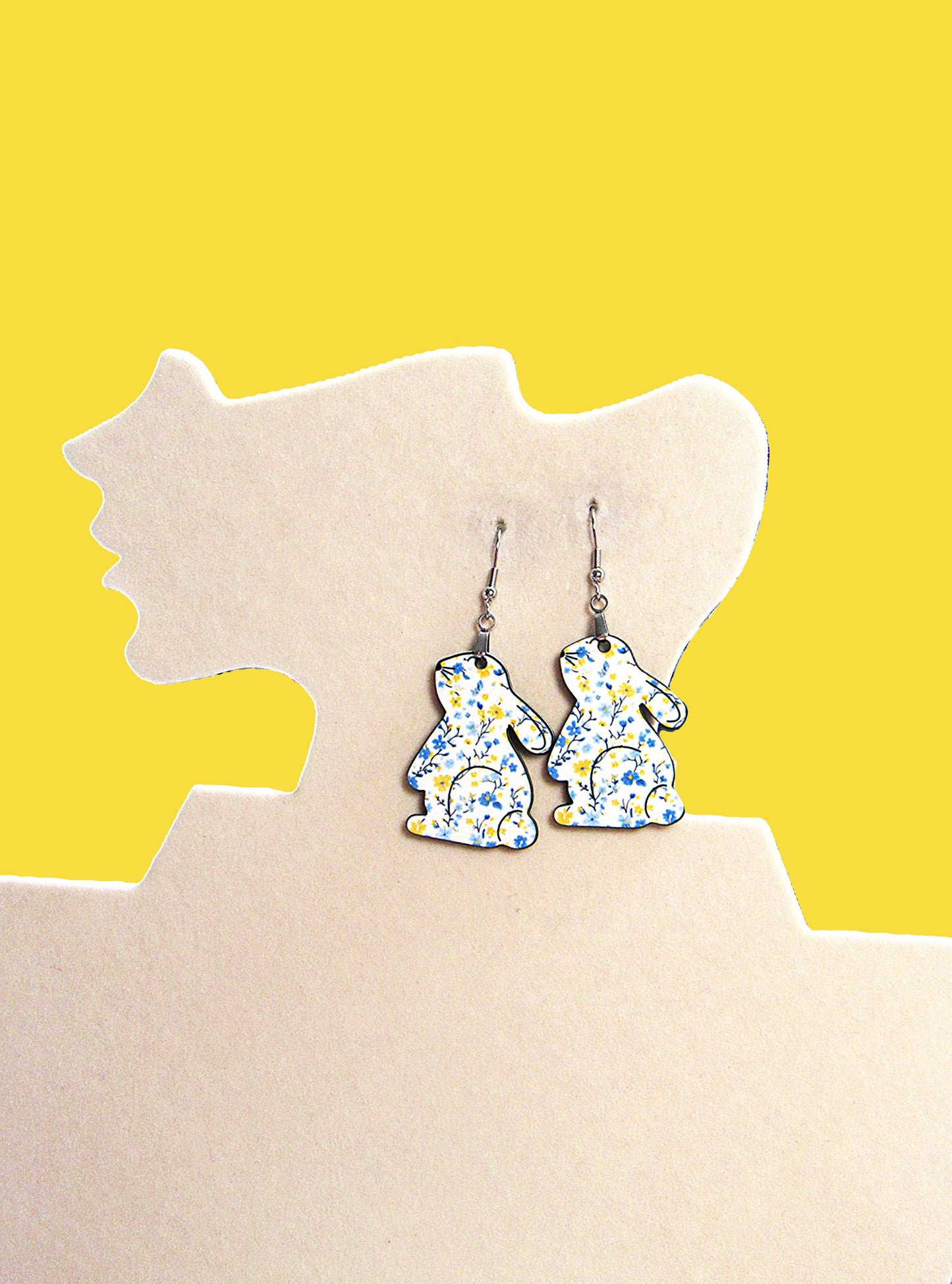 Bunny Shaped Sublimated Earrings
