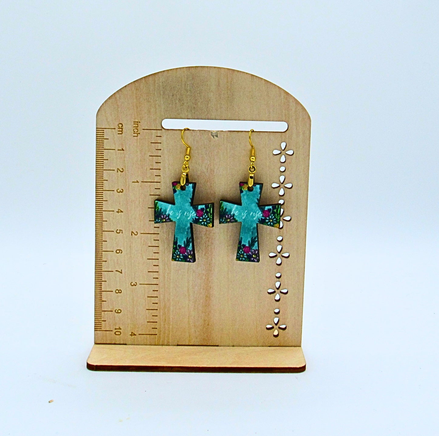 MDF-Cross Shaped Sublimated Earrings 1.5 inches