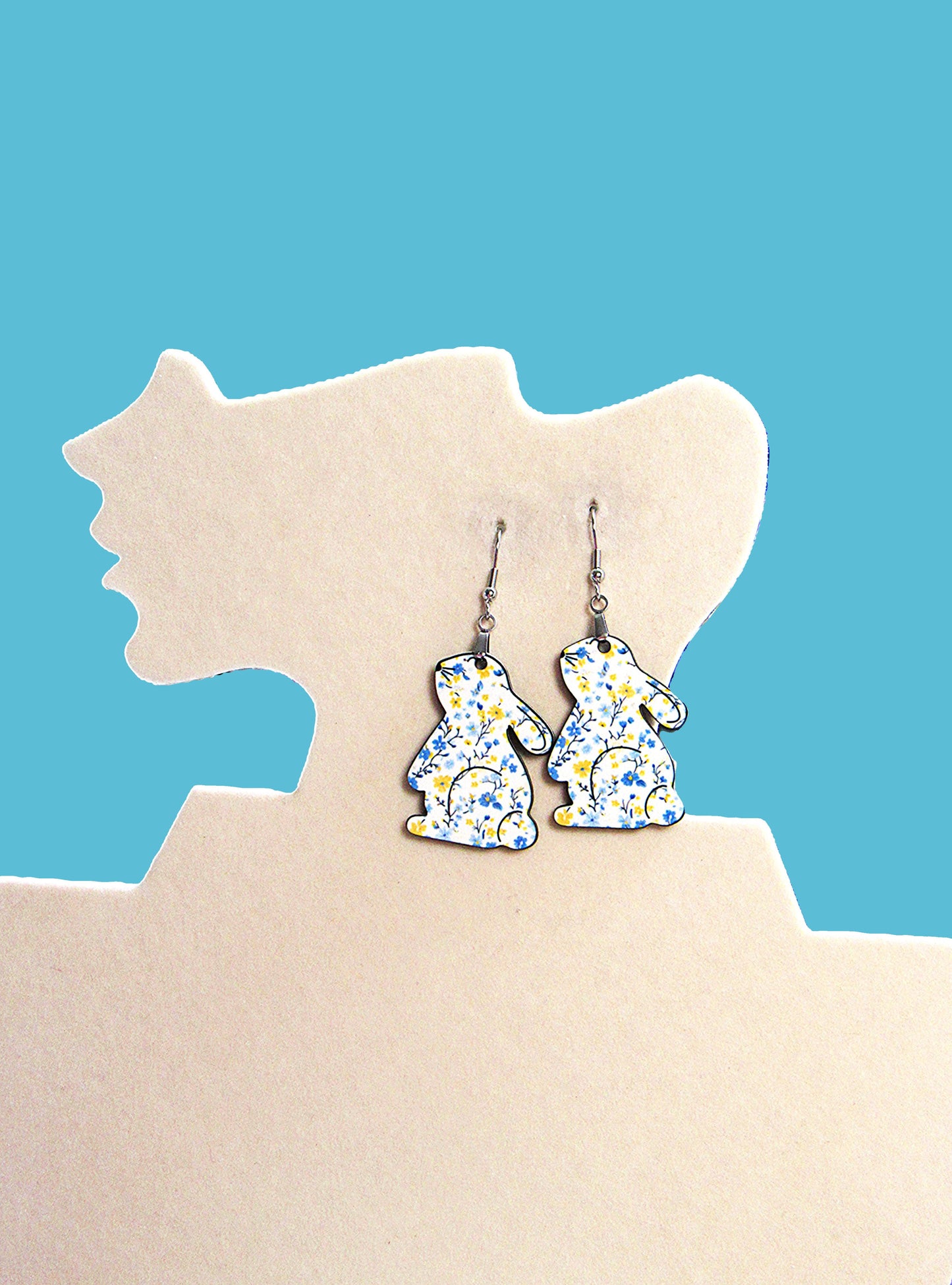 Bunny Shaped Sublimated Earrings
