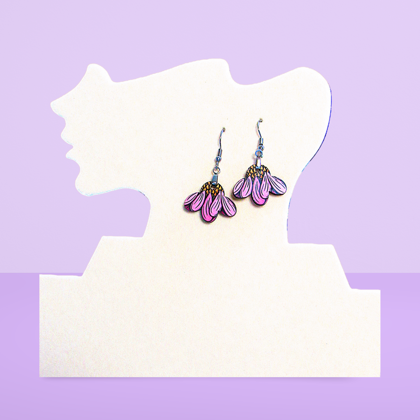 Open Flower Shaped Sublimated Earring