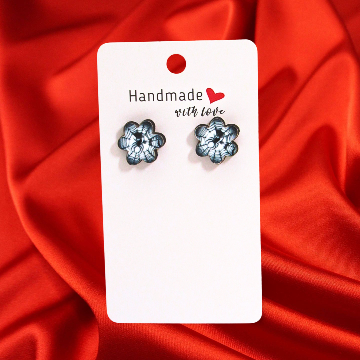Chubby Flower Shaped Sublimated Stud Earrings