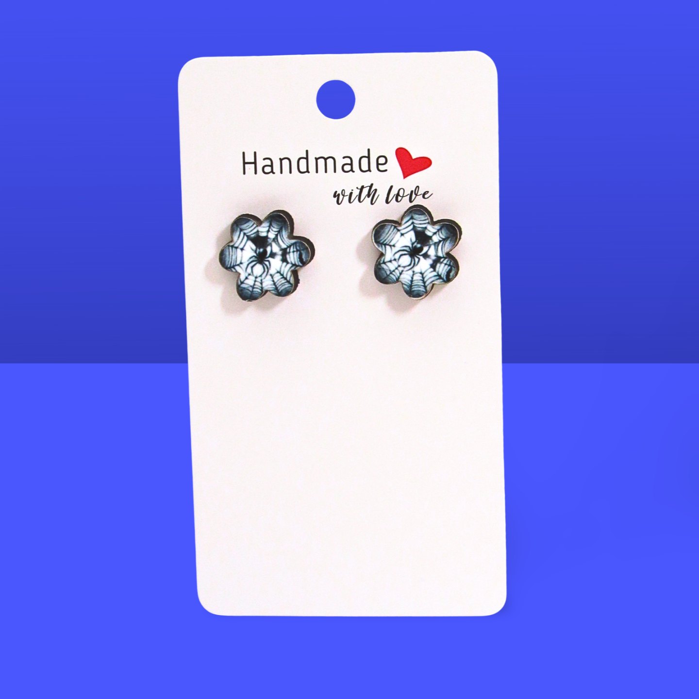 Chubby Flower Shaped Sublimated Stud Earrings