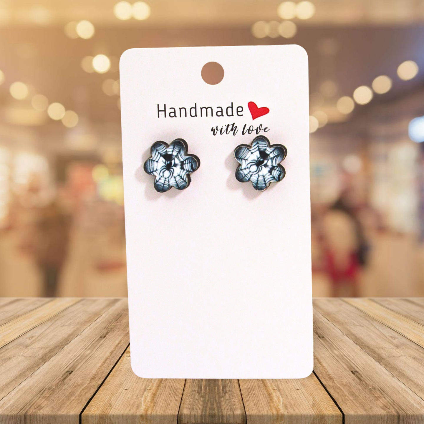 Chubby Flower Shaped Sublimated Stud Earrings