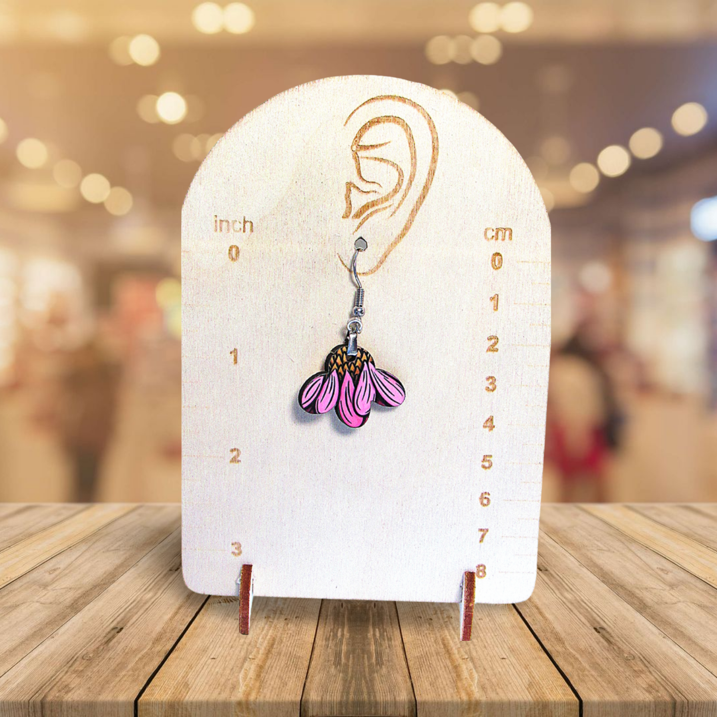 Open Flower Shaped Sublimated Earring