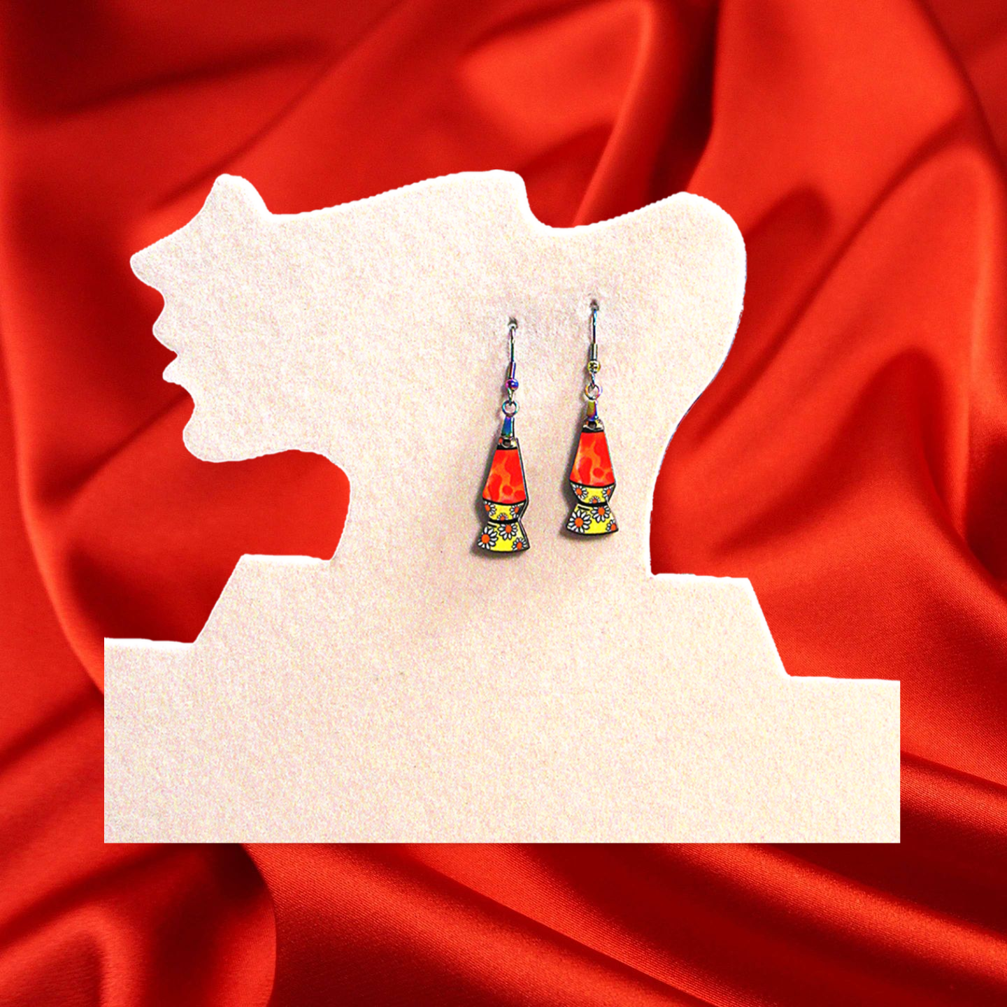 Lava Lamp Shaped Sublimated Earring