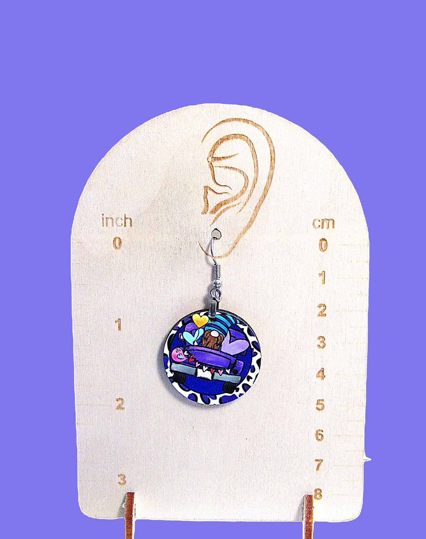 Round Shaped Sublimated 1 inch Earrings