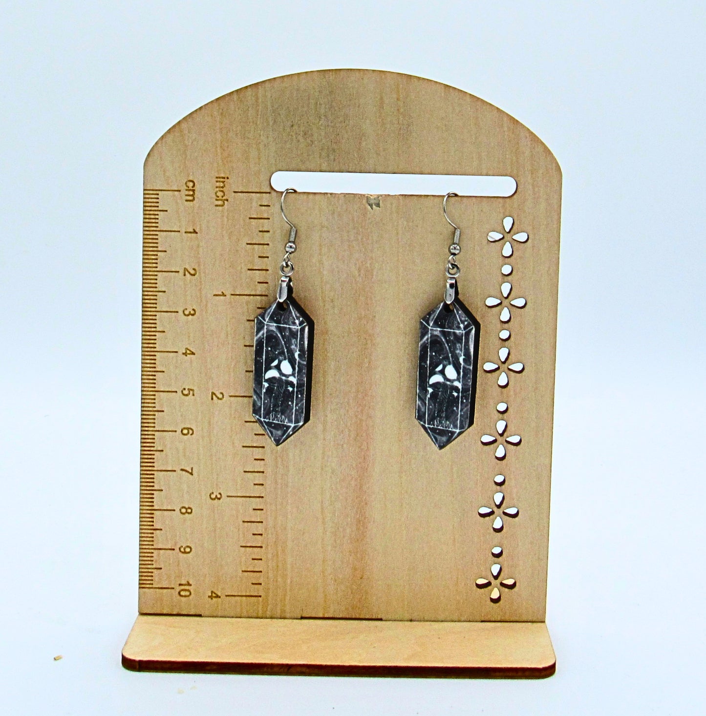 MDF-Gemstone Shaped Sublimated Earrings 1.5 inch