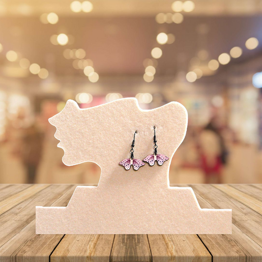 Moth Shaped Sublimated Earrings 1 inch