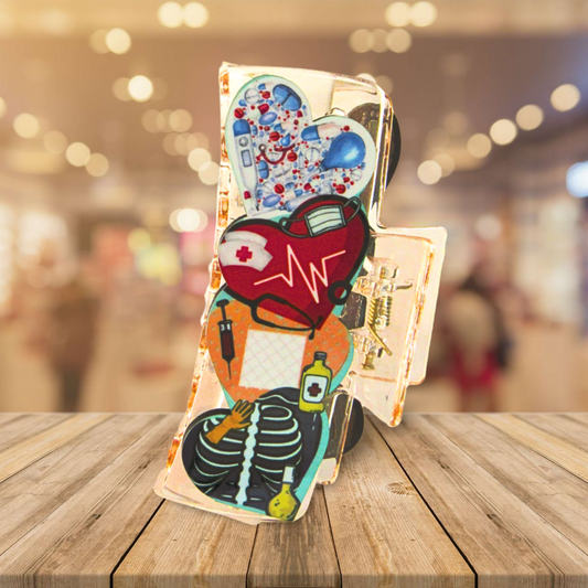 Heart Shaped Sublimated Hair Clip Large