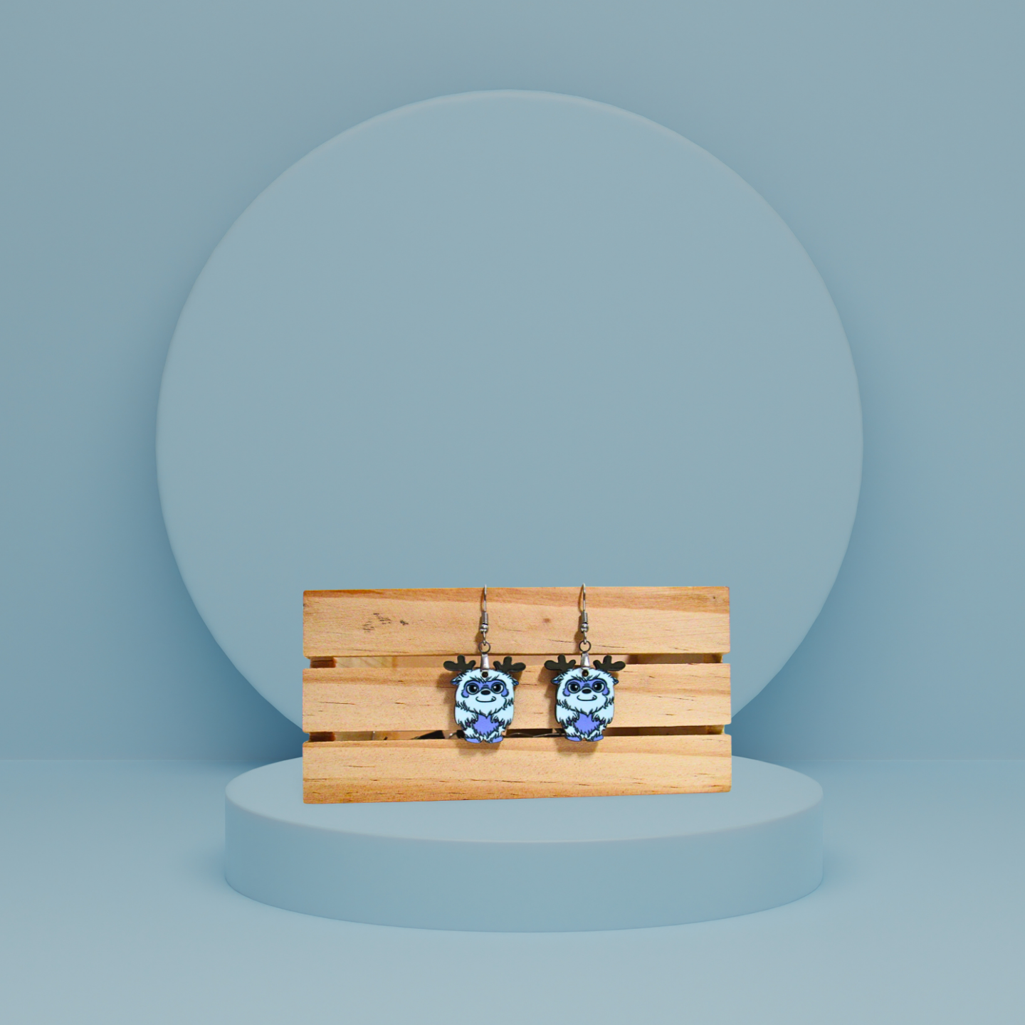 Reindeer Gnome Shaped Sublimated Earrings