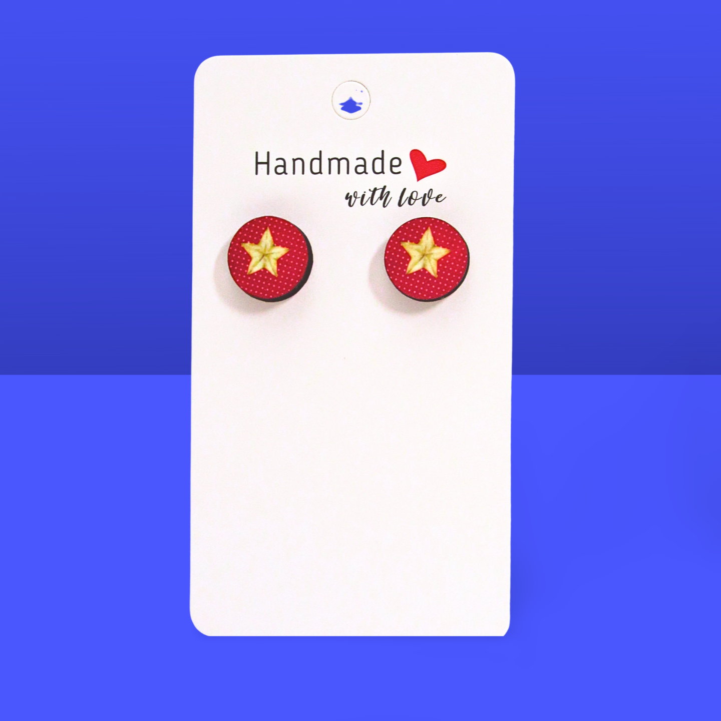 Round Shaped Stud Sublimated Earrings MDF