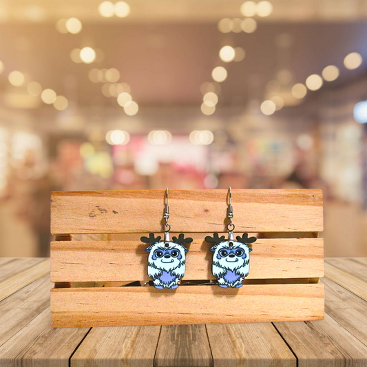 Reindeer Gnome Shaped Sublimated Earrings