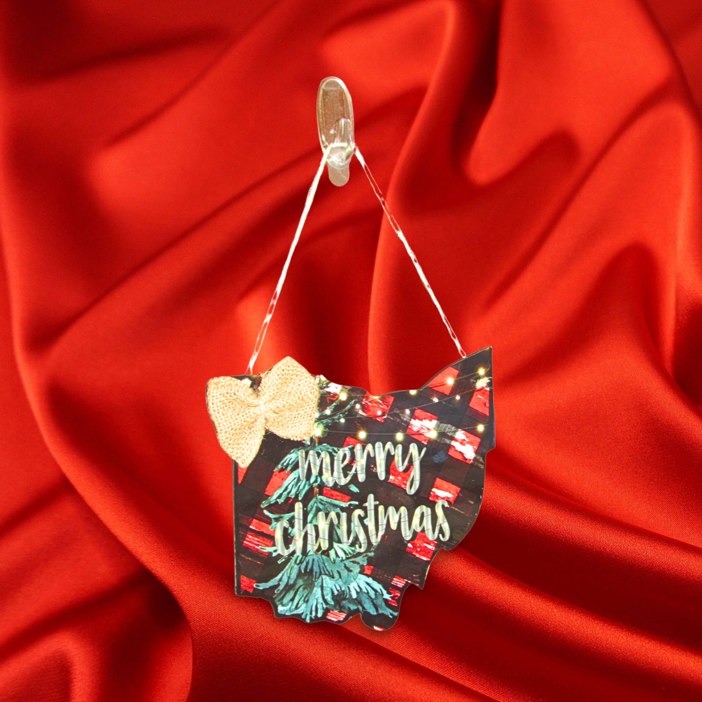 Ohio Shaped Sublimated Door Hanger