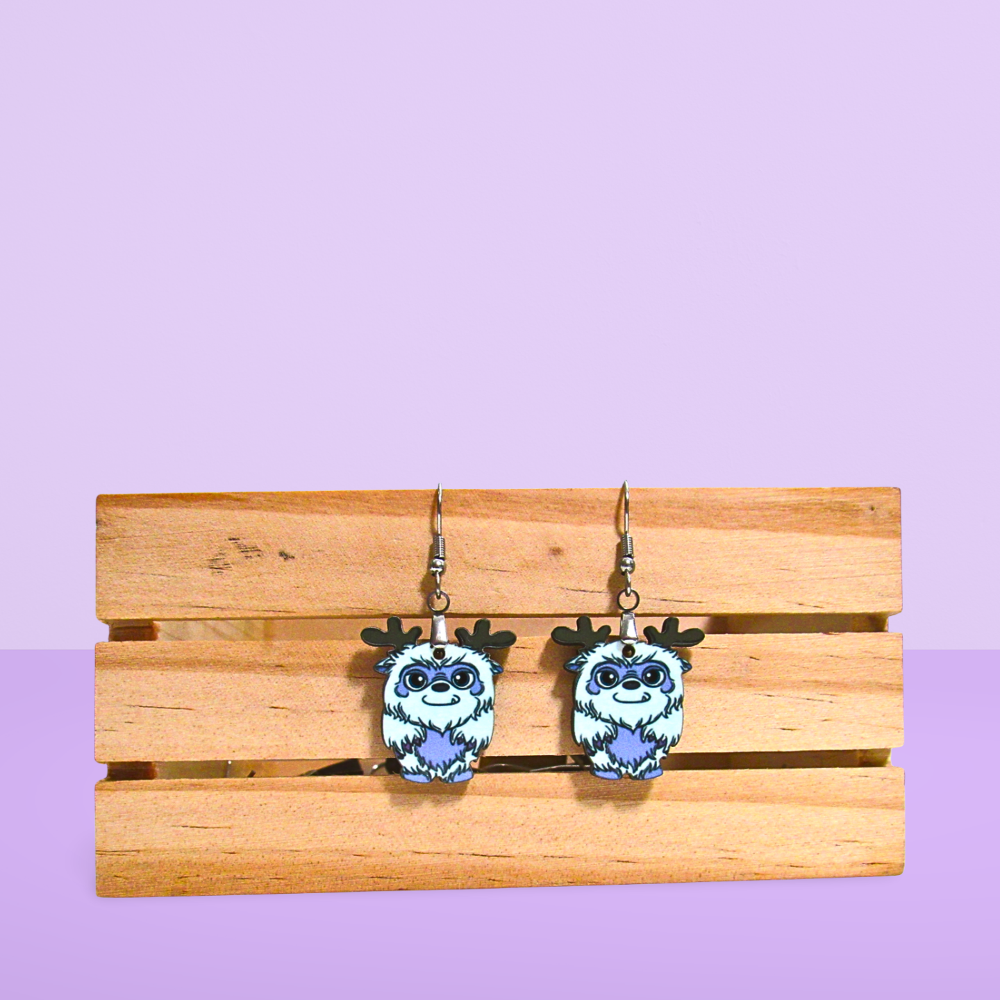 Reindeer Gnome Shaped Sublimated Earrings