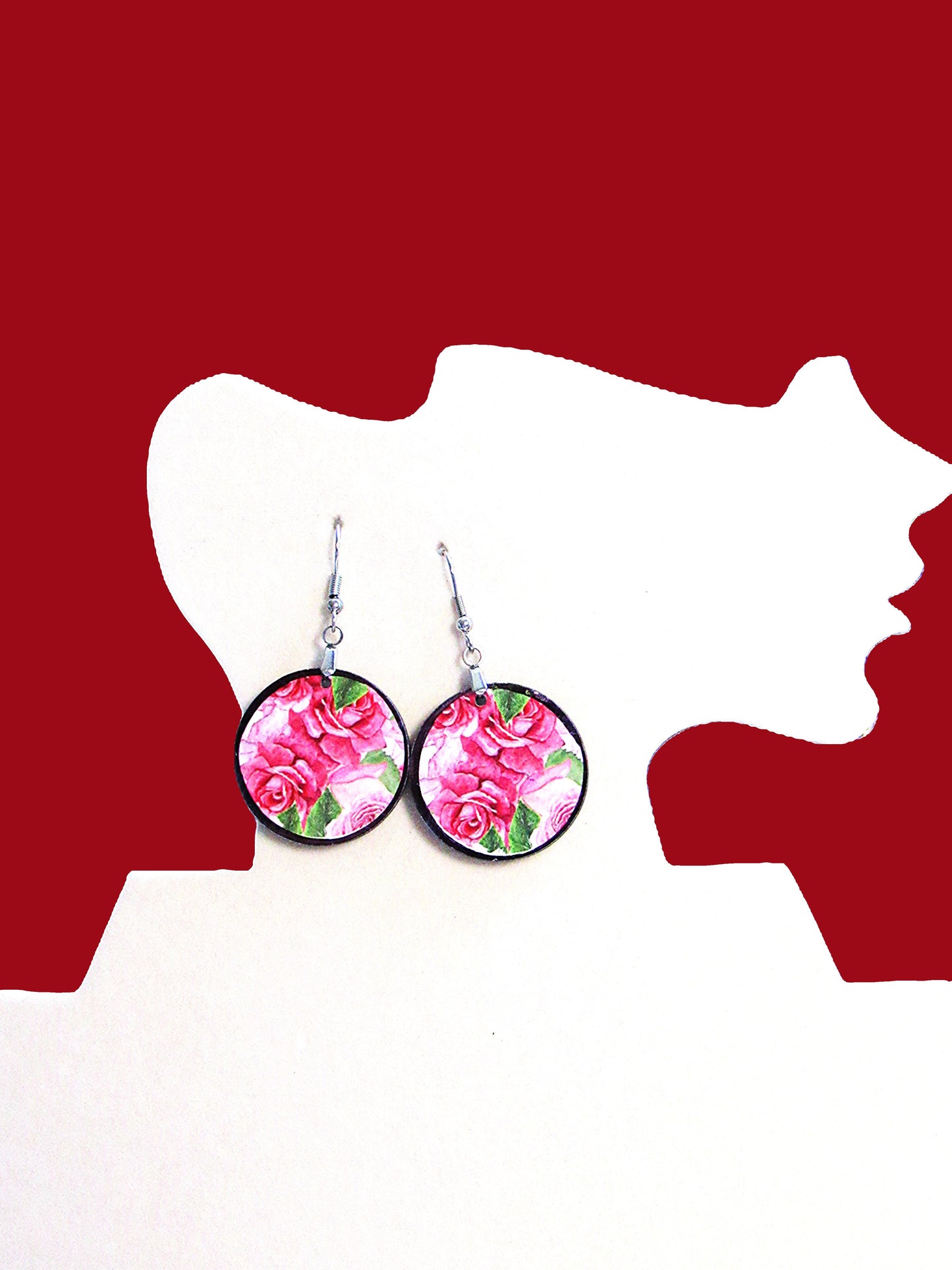 Round Shaped Sublimated 1 inch Earrings
