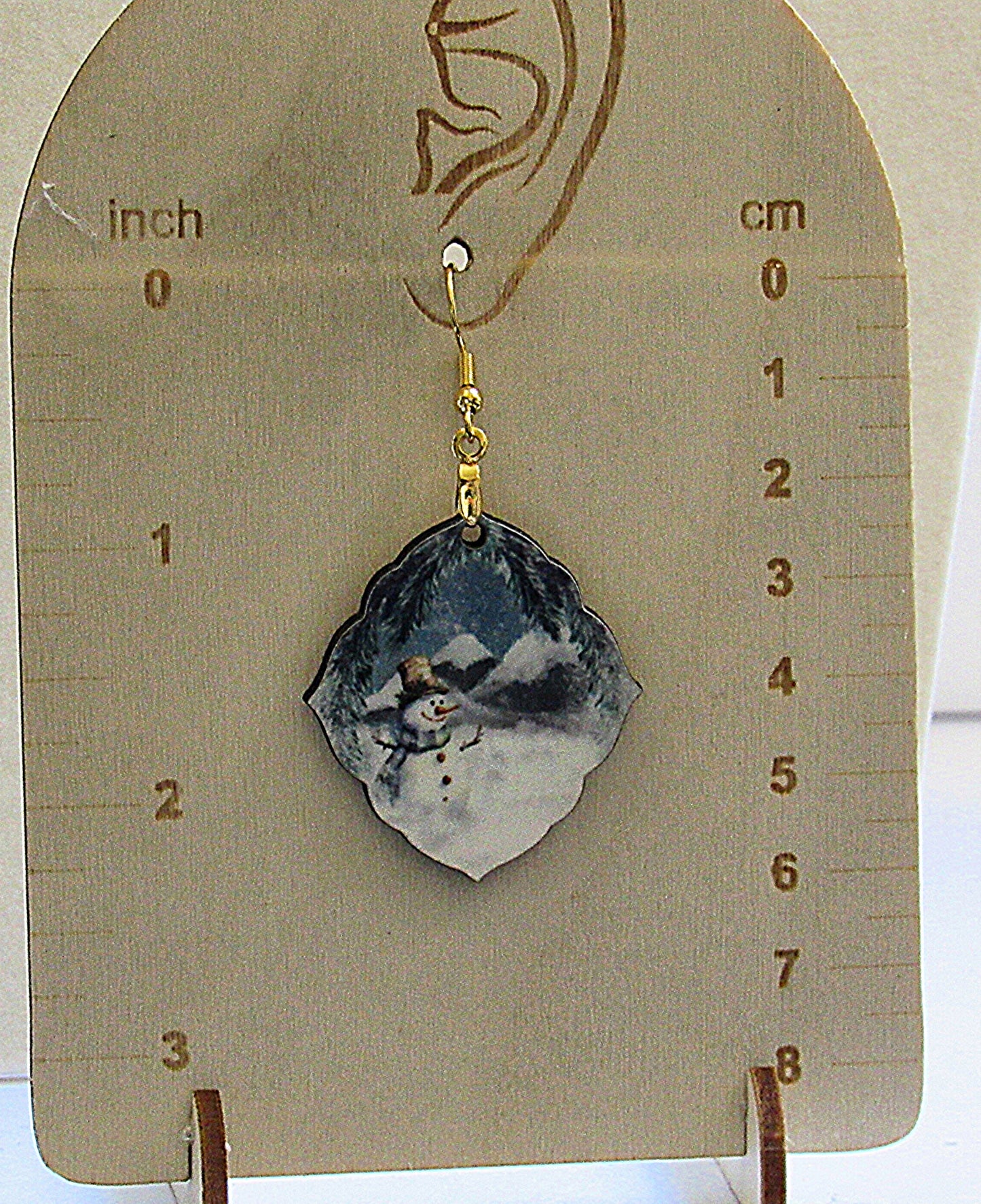 Fancy Diamond Shaped Sublimated Earring