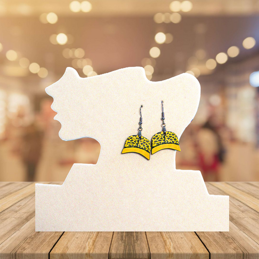 Baseball Cap Shaped Sublimated Earring