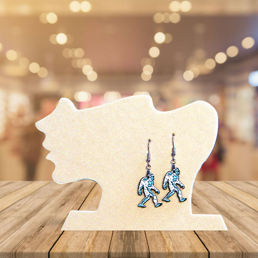 Yeti Shaped Sublimated Earrings