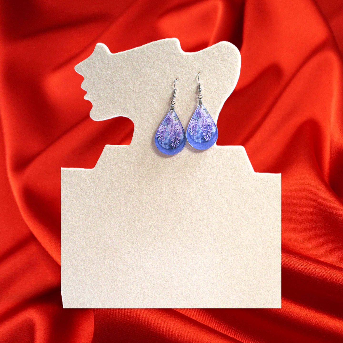 Acrylic Teardrop Shaped Sublimated Earrings