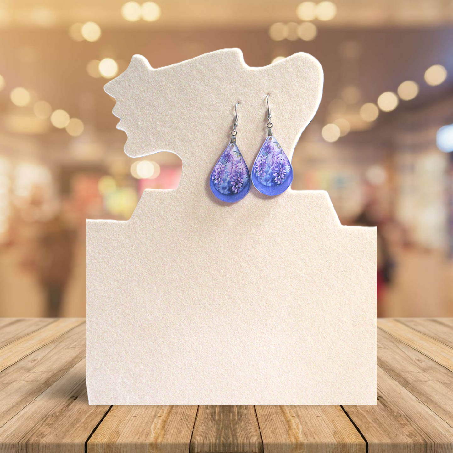 Acrylic Teardrop Shaped Sublimated Earrings
