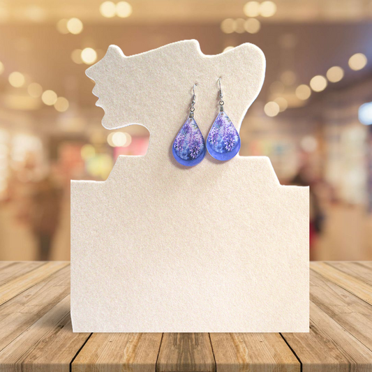 Acrylic Teardrop Shaped Sublimated Earrings