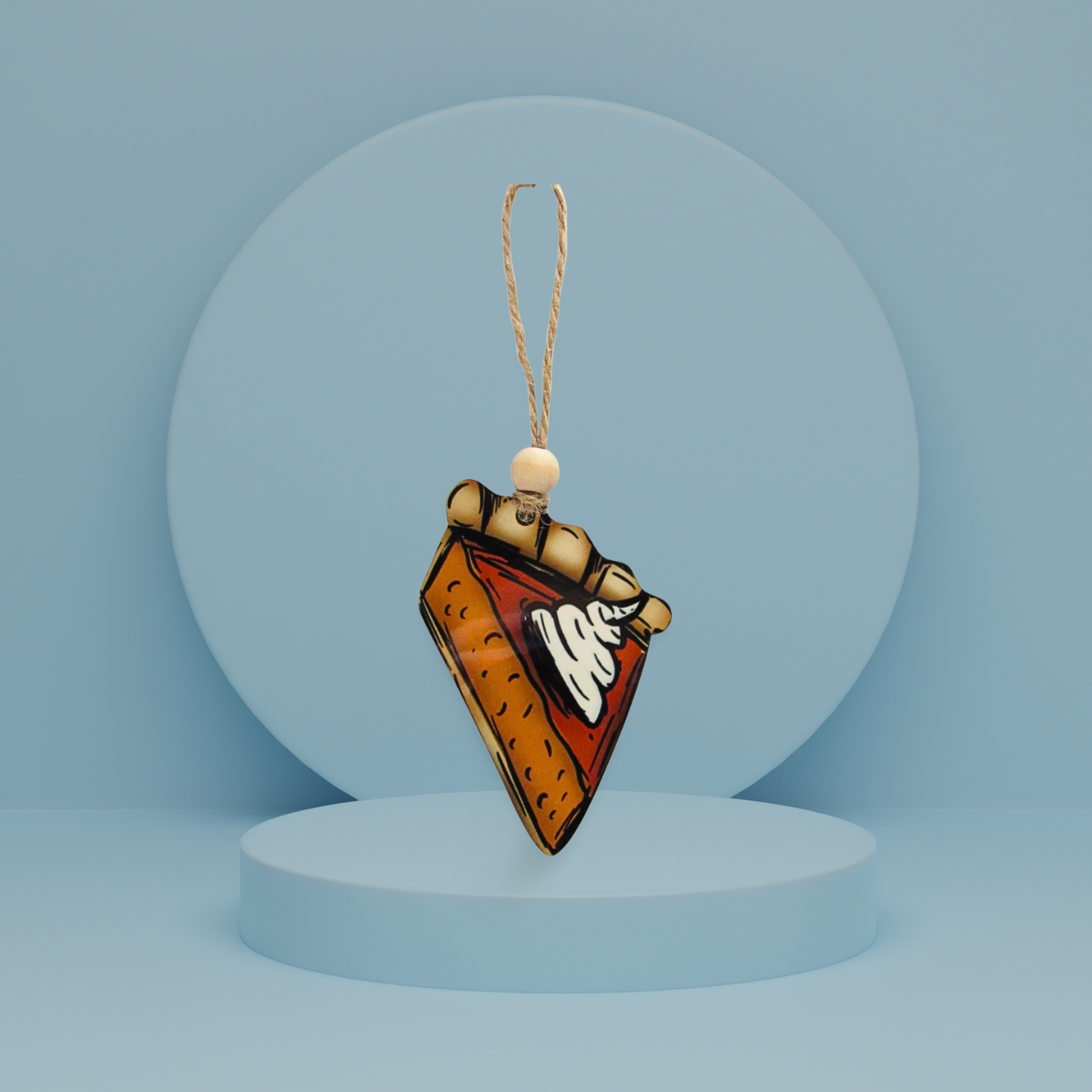 Pie Slice Shaped Sublimated Ornament