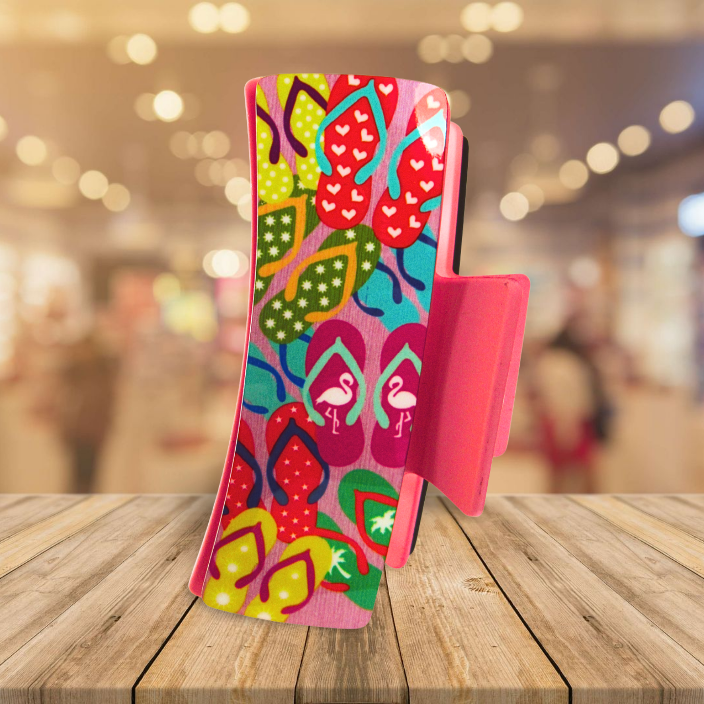 Flip Flop Themed Sublimated Large Hair Clip