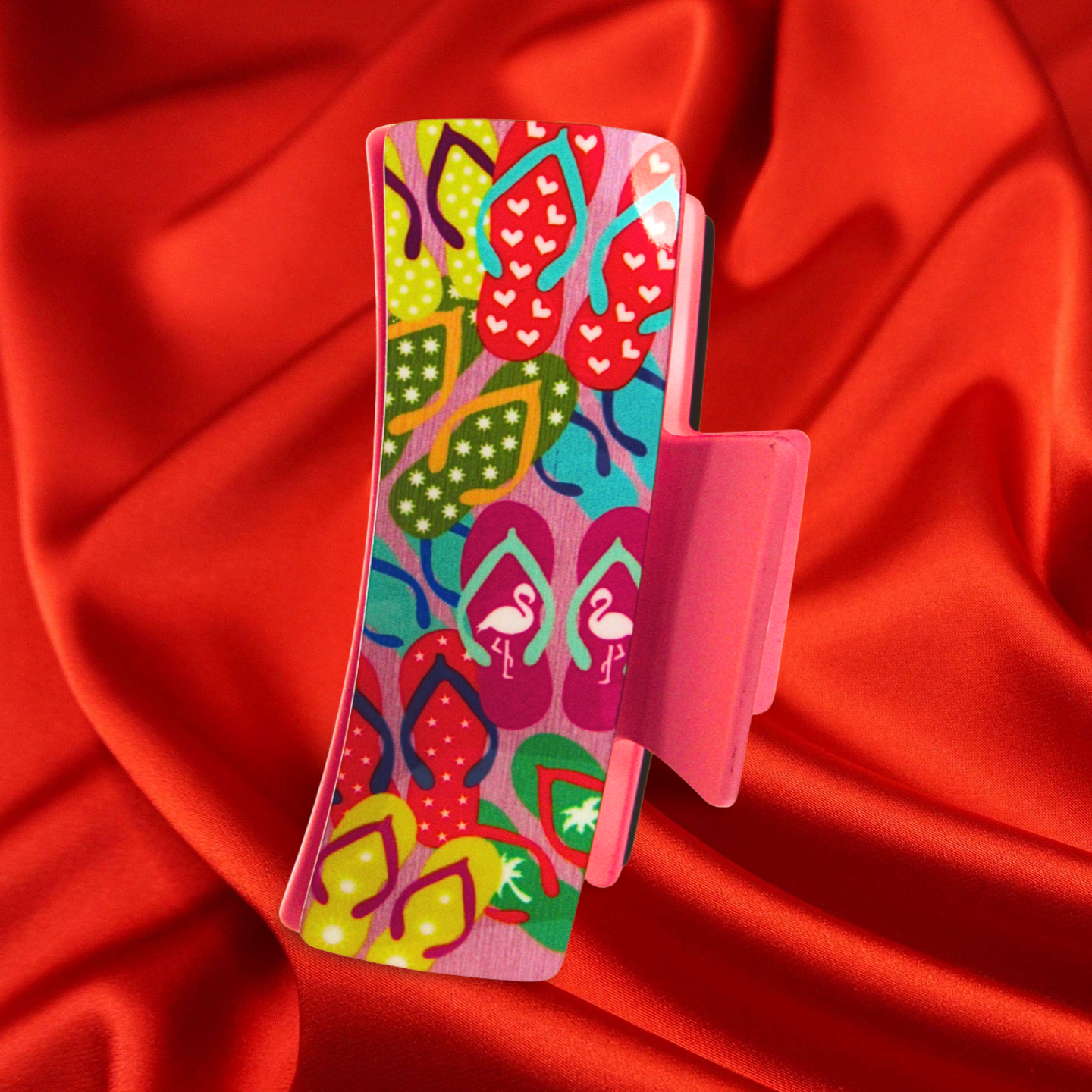 Flip Flop Themed Sublimated Large Hair Clip