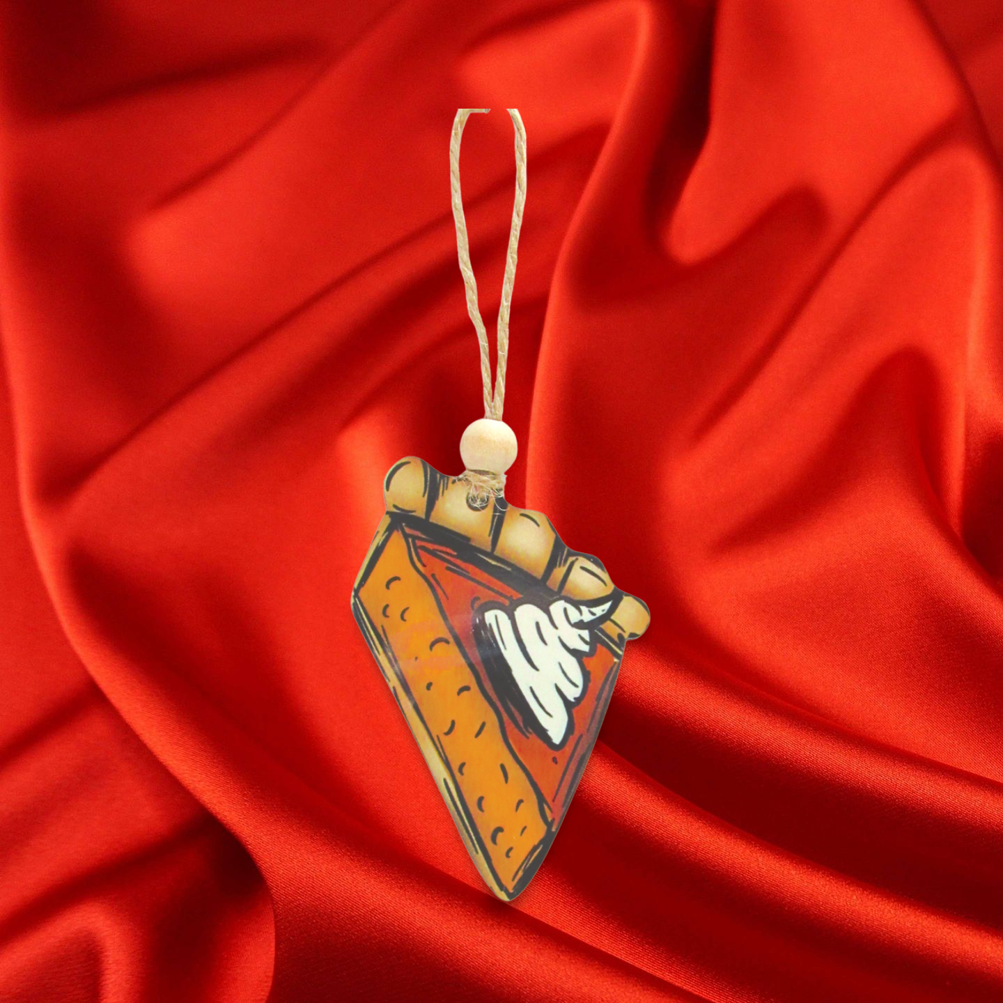 Pie Slice Shaped Sublimated Ornament